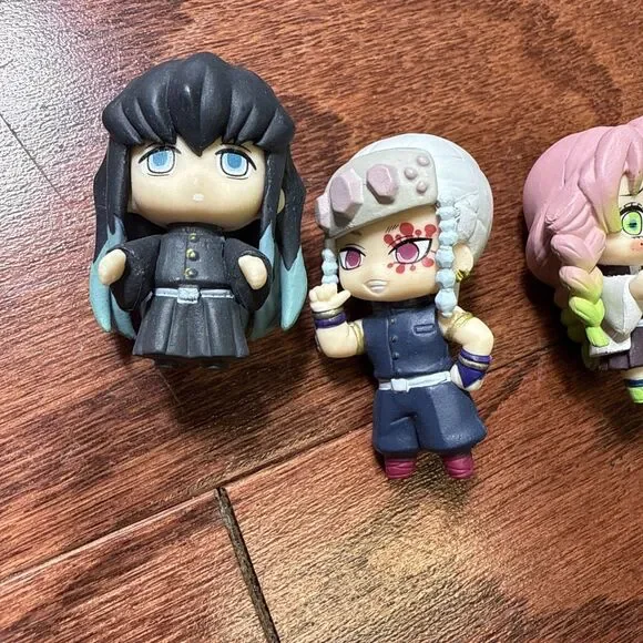 Kimetsu No Yaiba Demon Slayer Tanjiro Hashira Mascot Set B Lot Of 3 Mini Figures - Picture 2 of 4